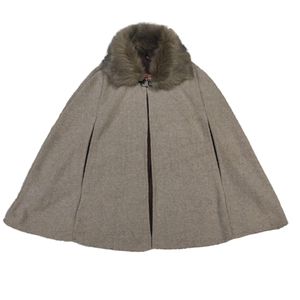 Kelly & Katie Faux Fur Collar Poncho